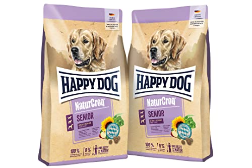 Happy Dog – NaturCroq Senior – Alleinfutter mit heimischen Kräutern für Hunde-Senioren ab 7 Jahren – 2x15 kg von Happy Dog