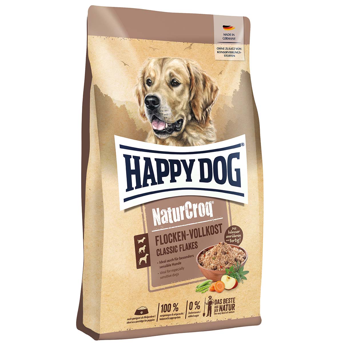 Happy Dog Premium NaturCroq Flocken Vollkost 2x1,5kg von Happy Dog