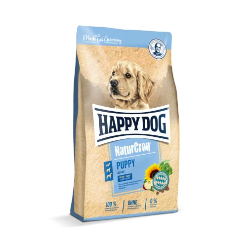 Happy Dog 60516 – NaturCroq Puppy – Alleinfutter mit Kräutern für Welpen ab 4 Wochen bis 6 Monate – 1 kg Inhalt von Happy Dog