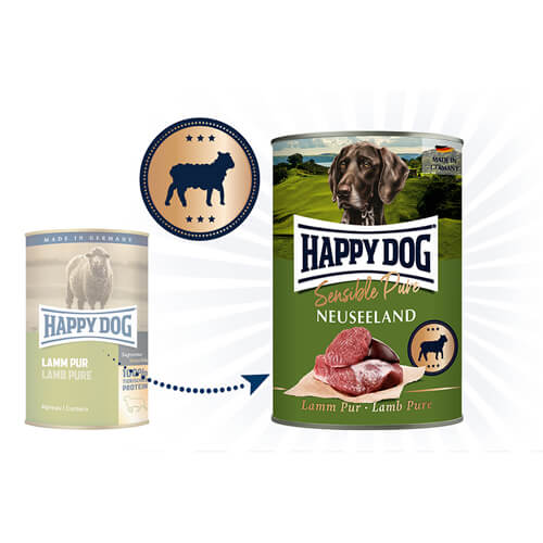 Happy Dog Sensible Pure Neuseeland - Lamm - 6 x 400 g von Happy Dog
