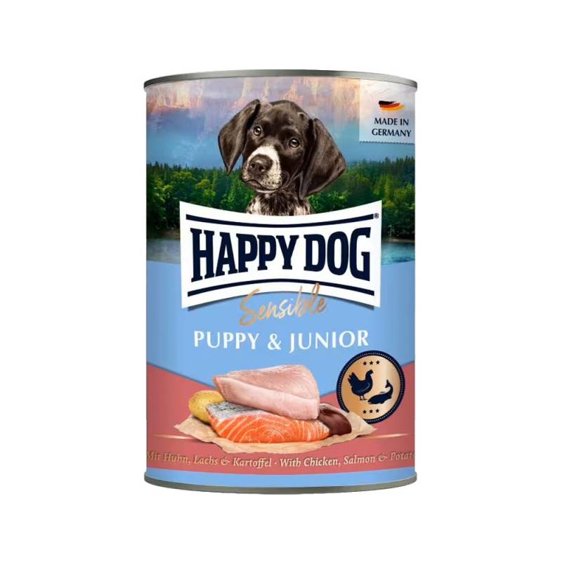 Happy Dog Sensible Puppy & Junior - Huhn, Lachs & Kartoffel - 6 x 400 g Happy Dog Sensible Puppy & Junior - Huhn, Lachs & Kartoffel - 6 x 400 g von Happy Dog