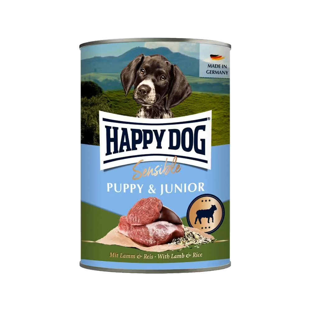 Happy Dog Sensible Puppy & Junior Nassfutter – Lamm & Reis - 6 x 400 g von Happy Dog