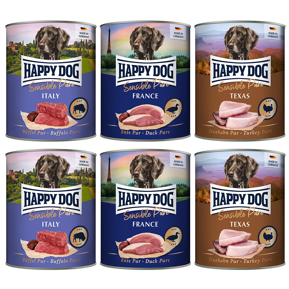 Happy Dog Sensible Pure 6 x 800 g - Mixpaket Sensible (3 Sorten) von Happy Dog
