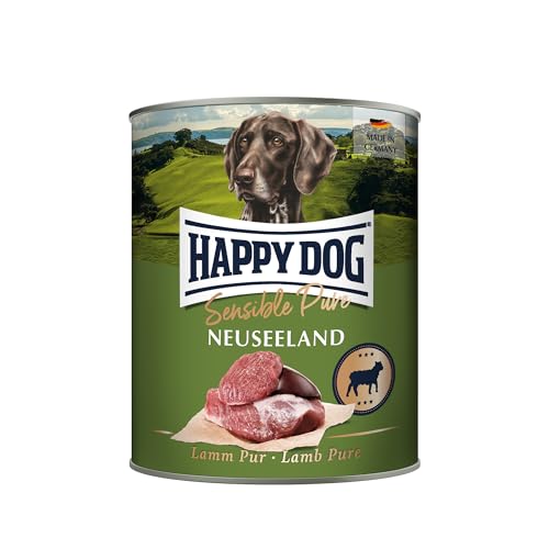 Happy Dog Alleinfuttermittel für ausgewachsene Hunde, Sensible Pure Neuseeland (Lamm), Arttypisch, 6 x 800 g von Happy Dog