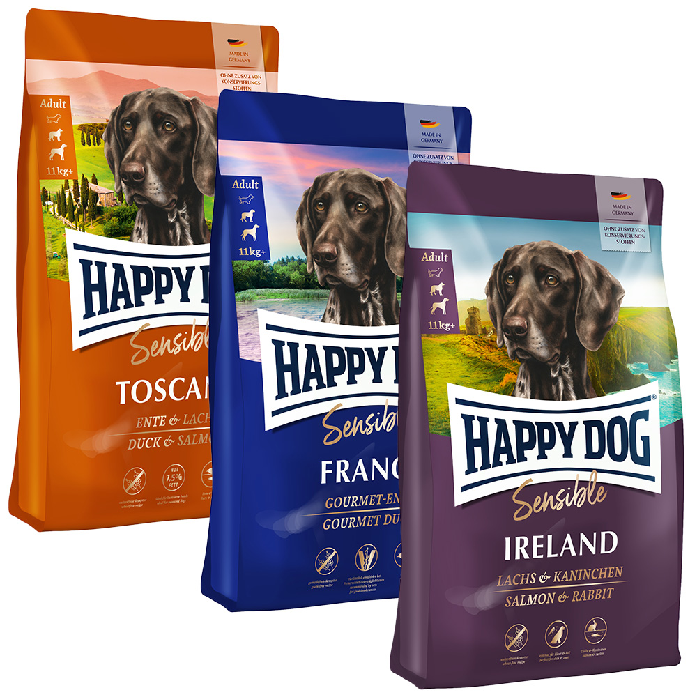 Happy Dog Supreme Kulinarische Weltreise 3 x 4 kg - Irland, Toscana, France Happy Dog Supreme Kulinarische Weltreise 3 x 4 kg - Irland, Toscana, France von Happy Dog