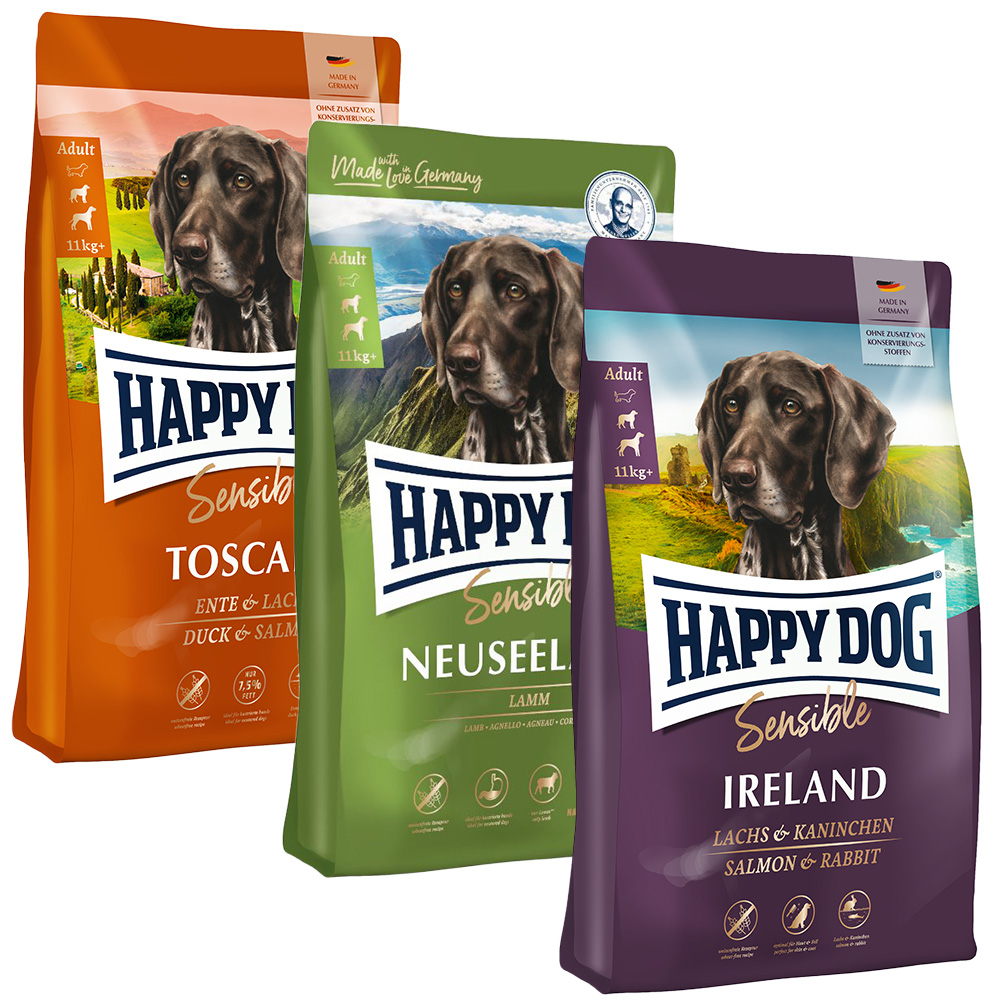 Happy Dog Supreme Kulinarische Weltreise 3 x 4 kg - Toscana, Neuseeland, Ireland Happy Dog Supreme Kulinarische Weltreise 3 x 4 kg - Toscana, Neuseeland, Ireland von Happy Dog