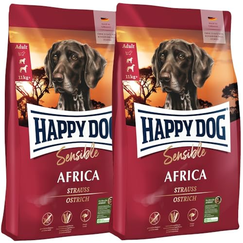 Happy Dog Supreme Sensible Africa M 2X 12,5 kg - Trockenfutter, Geschmacksrichtung Strauss von Happy Dog