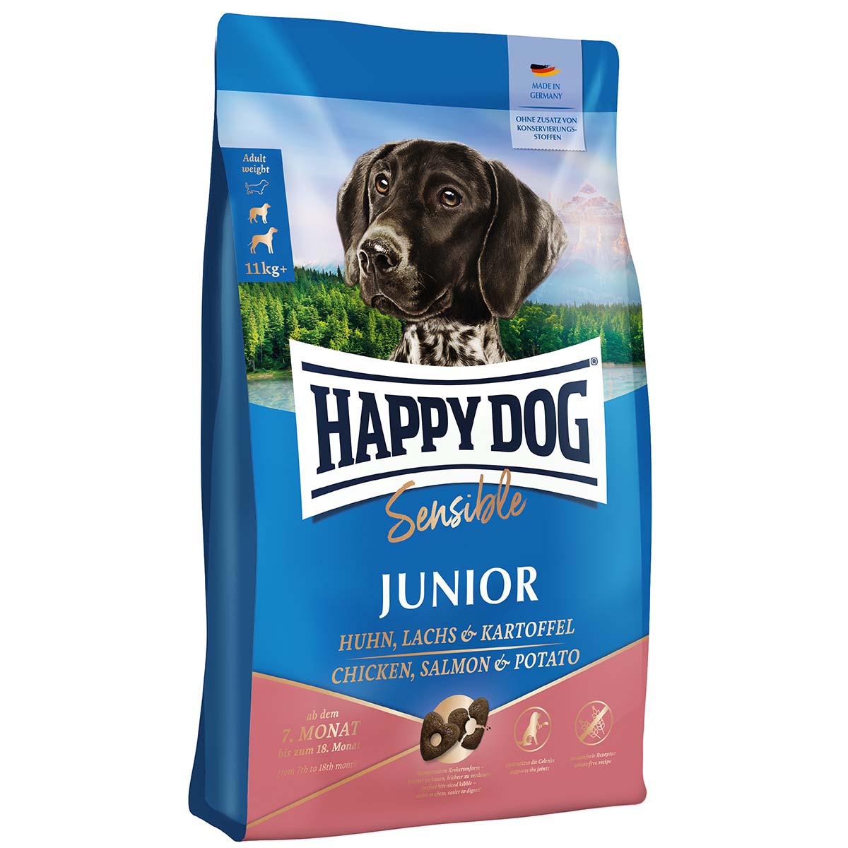 Happy Dog Supreme Sensible Junior Huhn, Lachs & Kartoffel 2x10kg von Happy Dog