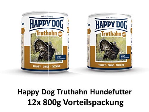 Happy Dog Truthahn Pur | 12x 800g Hundefutter nass von Happy Dog