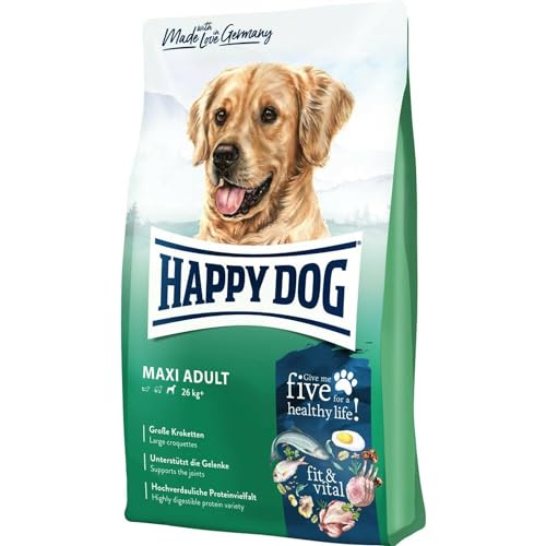 Happy Dog 60762 - Supreme fit & vital Maxi Adult - Hunde-Trockenfutter für große Hunde - 4 kg Inhalt von Happy Dog