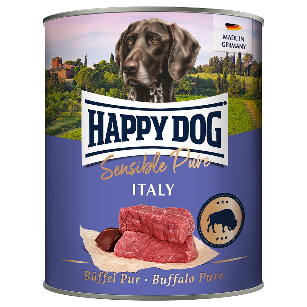 Sparpaket Happy Dog Sensible Pure 12 x 800 g - Italy (Büffel Pur) von Happy Dog