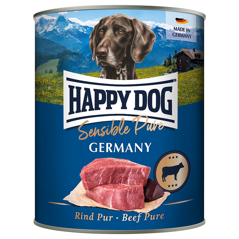 Sparpaket Happy Dog Sensible Pure 12 x 800 g - Germany (Rind Pur) von Happy Dog