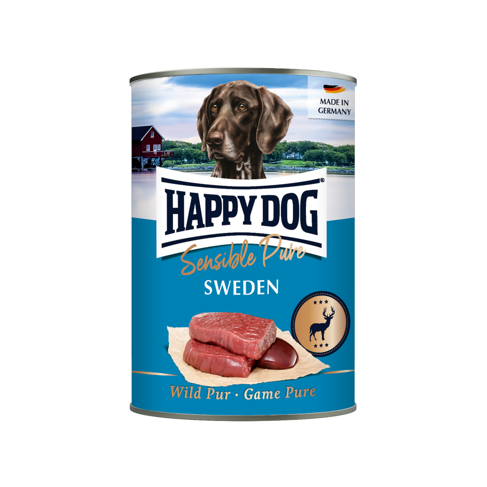 Sparpaket Happy Dog Sensible Pure 24 x 400 g - Sweden (Wild Pur) von Happy Dog