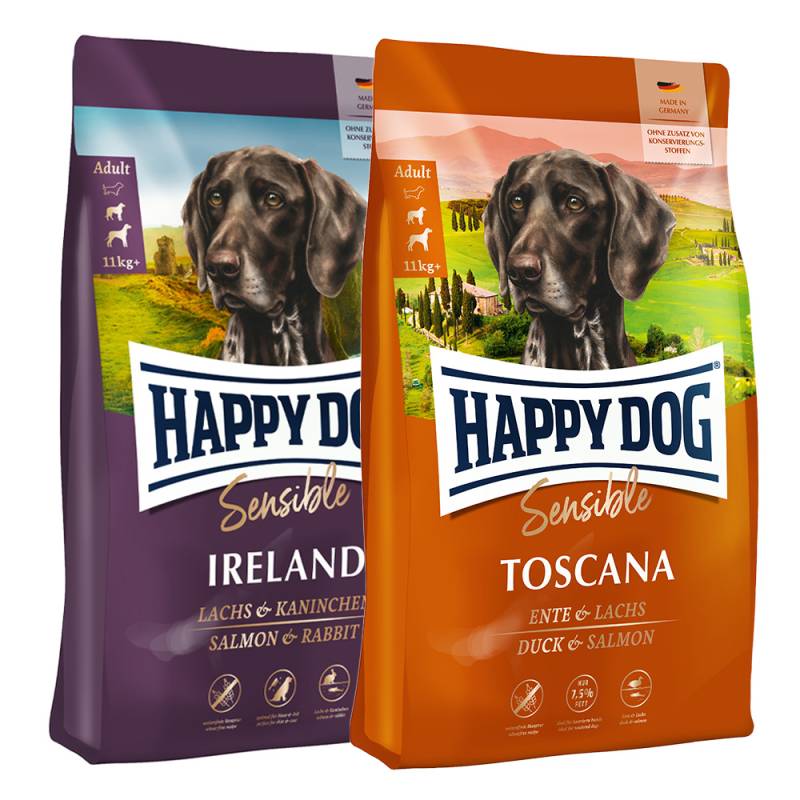 Sparpaket Happy Dog Supreme: 2 x Großgebinde im Mix - Toscana (12,5 kg) & Irland (12,5 kg) von Happy Dog
