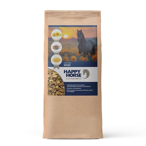 Happy Horse Gastro Mash | Getreidefreies Mash für Pferde mit empfindlichem Magen | 2 x 14 kg | Mit Kamille, Ingwer & Leinsamen | Magenschonend & Leicht verdaulich | Ohne Zusätze & Zucker von Happy Horse