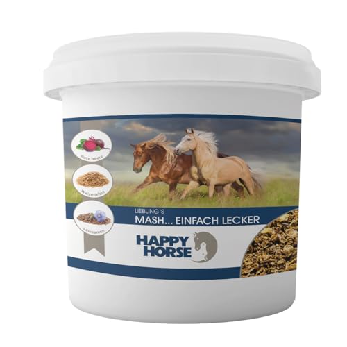 Happy Horse Lieblings Mash für Pferde | 5kg | Leckeres Mash mit Banane, Kanne Fermentgetreide & Kräutern | Verdauungsfördernd | Getreideaufgeschlossen | Ohne Aufkochen von Happy Horse