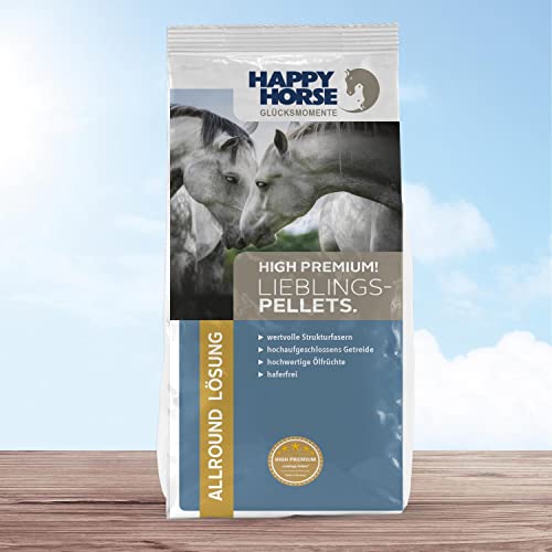 HAPPY HORSE Liebling Pellets 14 kg haferfrei - Vollwertiges Kraftfutter für Pferde| aus wertvollen Strukturfasern und hochwertigen Ölfrüchten von Happy Horse