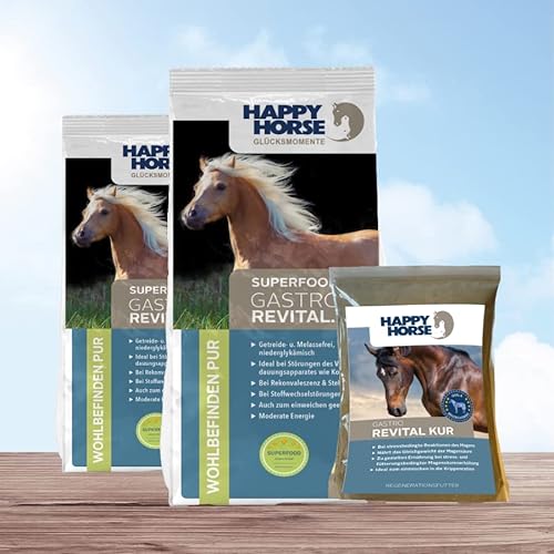 Superfood Gastro-Revital-Pelett 2X 14 kg + Happy Horse Gastro Revital Kur 500 ml von Happy Horse
