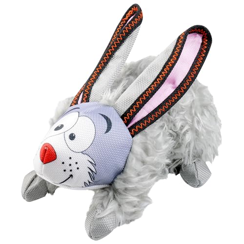 Happy Tails Langlebiges 30,5 cm quietschendes Kaninchen-Hundespielzeug für mittelgroße bis große Hunde, robustes Polyester mit verstärkten Nähten, ideal für aggressive Kauer Happy Tails Langlebiges 30,5 cm quietschendes Kaninchen-Hundespielzeug für mittelgroße bis große Hunde, robustes Polyester mit verstärkten Nähten, ideal für aggressive Kauer von Happy Tails