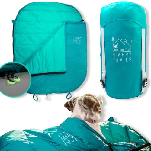 Ultraleichter Hundeschlafsack, Rucksackreisen, Outdoor-Hundebett zum Wandern, Rucksackausrüstung für Hunde, Wanderausrüstung, Campingausrüstung, verstaubarer Schlafsack für Hunde, Reisebett (Glacial Ultraleichter Hundeschlafsack, Rucksackreisen, Outdoor-Hundebett zum Wandern, Rucksackausrüstung für Hunde, Wanderausrüstung, Campingausrüstung, verstaubarer Schlafsack für Hunde, Reisebett (Glacial von Happy Trails PNW
