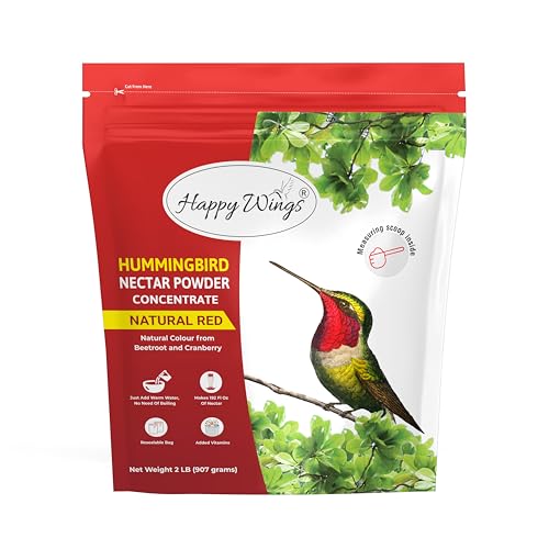 Happy Wings Kolibri-Nektar-Pulver-Konzentrat, natürliches Rot, 907.2 g von Happy Wings
