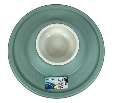 Happy Pet Mad About Pets Voerbak/Drinkbak Volcano Salie Groen 39X39X6 cm 600 ML von Happy Pet