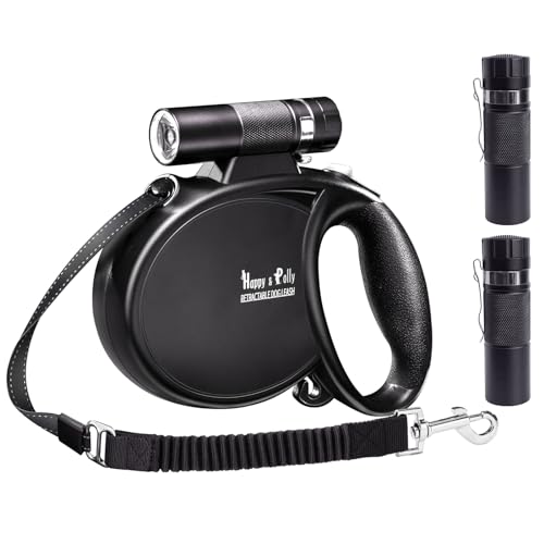 Einziehbare Hundeleine Mit Taschenlampe 5 M- Happy & Polly Schützende Bungee-Leine Praktischer Haken Reflektierende Angelschnur Gewebtes Starkes Band Einhand-Entriegelung Pause Und Schloss Einziehbare Hundeleine Mit Taschenlampe 5 M- Happy & Polly Schützende Bungee-Leine Praktischer Haken Reflektierende Angelschnur Gewebtes Starkes Band Einhand-Entriegelung Pause Und Schloss von Happy & Polly