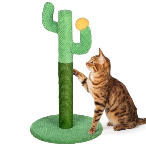 Happy&Polly Katzenkratzbaum - Kratzbaum aus natürlicher Sisal-Seil - 50cm Katzenkratzer für drinnen für Kätzchen und Erwachsene Katzen. von Happy & Polly