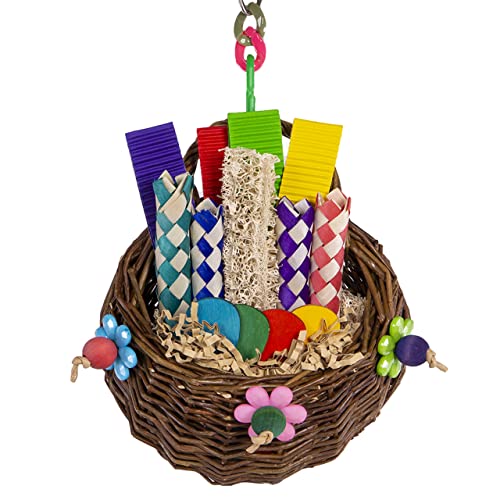 HappyBird | Hangy Nibble-Basket | Happy Nature Schredderspielzeug - Sittich, kleine Papageien, Knabberspielzeug von HappyBird