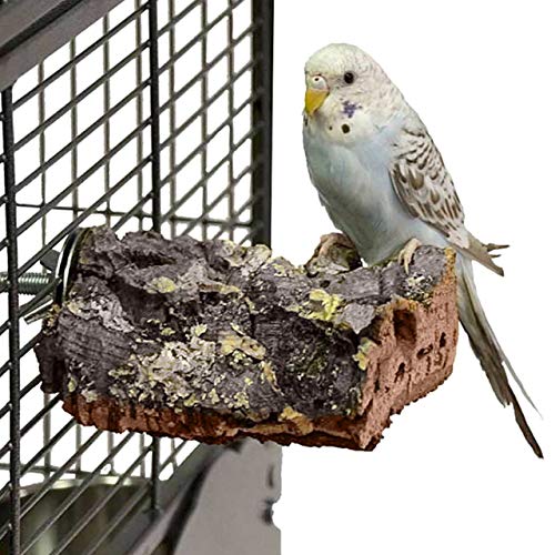 HappyBird | Kork-Sitzbrett XS für Wellensittiche & Papageien ca. 10-8 cm Natur Kork von HappyBird