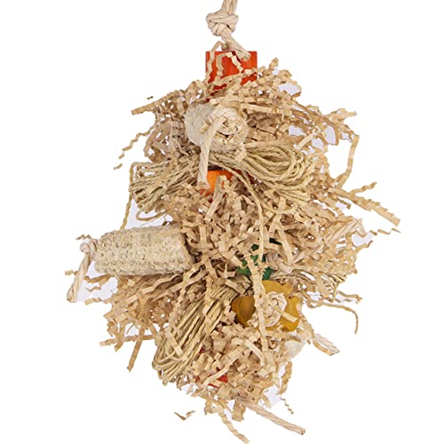 HappyBird | Orange Shred-Tuft | Happy Nature Schredderspielzeug - Sittich, kleine Papageien Knabberspielzeug von HappyBird