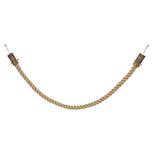 HappyBird | Kletterseil 5cm Ø x 500cm aus Jute für Papageien mit Edelstahl Befestigung, ideal für Graupapageien, Amazonen, Aras, Kakadus, Ratten - kein Sisalseil HappyBird | Kletterseil 5cm Ø x 500cm aus Jute für Papageien mit Edelstahl Befestigung, ideal für Graupapageien, Amazonen, Aras, Kakadus, Ratten - kein Sisalseil von HappyBird