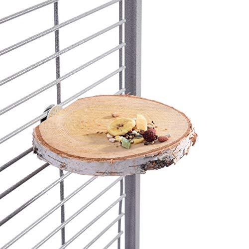 HappyBird | Sitzbrettchen Birkenscheibe Baumscheibe rund ca. 12-15 x 17cm von HappyBird
