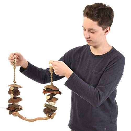 HappyBird | Vogelschaukel aus Naturholz Schaukel für Graupapageien & Co. von HappyBird
