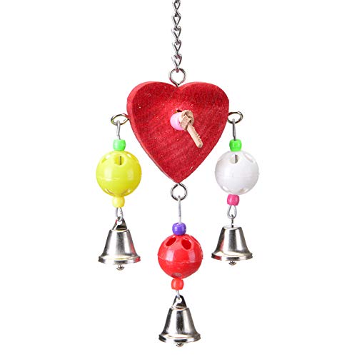 HappyBird | Vogelspielzeug Happy Wood Heart - Small für den Wellensittich, Nymphensittich, Zwergpapagei, Grünzügelpapagei, kleinen Kakadu von HappyBird