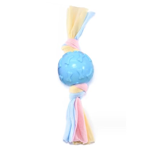 HappyFit Hundeknochen-Ballspielzeug, bissfest, interaktives Knochenspielzeug mit Stoffstreifen, Blaue Farbe HappyFit Hundeknochen-Ballspielzeug, bissfest, interaktives Knochenspielzeug mit Stoffstreifen, Blaue Farbe von HappyFit