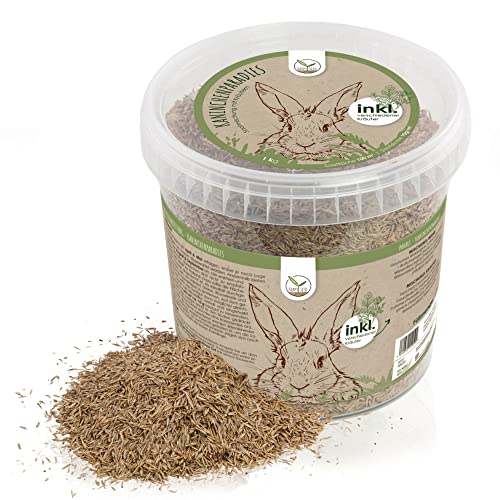 1kg Kaninchenwiese Samen - Kleintierwiese Saatgut für die ganzjährige Anzucht von frischem Zusatzfutter für Kaninchen und andere Kleintiere von HappySeed