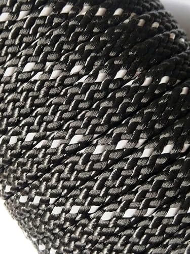 Neckline einfach, Verbindungsleine 40cm aus reflektierenden 8mm PPM Flechtseil in Zwei Ausführungen (schwarz Reflektor, Rundring, Karabiner) von Happymitvierpfoten.de