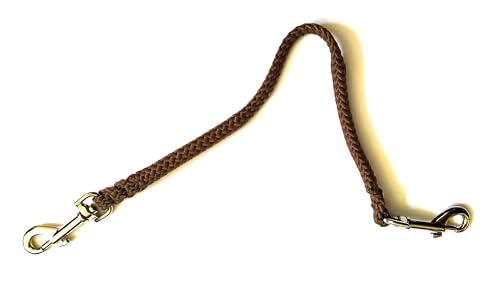 Neckline einfach, Verbindungsleine aus einfarbigen 8mm PPM Flechtseil in Zwei Ausführungen (blau, Karabiner) von Happymitvierpfoten.de