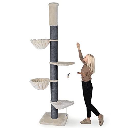 HAPPYPET Kratzbaum 'Leonardo' Grosse Katzen Stabil XXL Deckenhoch, 250 bis 275 cm - 18 cm Dicke Stämme, Große Liegemulden bis 20 kg, Höhle, geprüftes Holz, Katzenkratzbaum für Maine Coons & Ragdolls HAPPYPET Kratzbaum 'Leonardo' Grosse Katzen Stabil XXL Deckenhoch, 250 bis 275 cm - 18 cm Dicke Stämme, Große Liegemulden bis 20 kg, Höhle, geprüftes Holz, Katzenkratzbaum für Maine Coons & Ragdolls von Happypet
