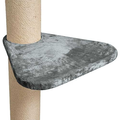 HAPPYPET Universal XL Liegeplatz für Kratzbaum 55 cm - Stabile Liegefläche, 600g Plüsch überzogen, Zubehör Ersatz für Katzenkratzbäume, belastbar bis 15 kg, Grau HAPPYPET Universal XL Liegeplatz für Kratzbaum 55 cm - Stabile Liegefläche, 600g Plüsch überzogen, Zubehör Ersatz für Katzenkratzbäume, belastbar bis 15 kg, Grau von Happypet