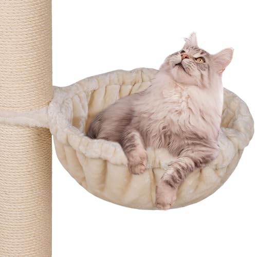 HAPPYPET Universal XXL Liegemulde für Kratzbaum Ø 45 cm - Schlafmulde für große Katzen, Maine Coon, Stabil bis 20 kg Traglast, Hängematte, Katzenliege, Katzenmulde, Creme HAPPYPET Universal XXL Liegemulde für Kratzbaum Ø 45 cm - Schlafmulde für große Katzen, Maine Coon, Stabil bis 20 kg Traglast, Hängematte, Katzenliege, Katzenmulde, Creme von Happypet