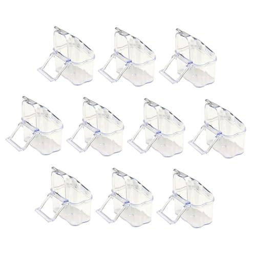 Happyyami 10stücke Transparente Vogel-futterboxen Spillproof Futter Und Wasserbehälter Für Papageien Und Kleine Vögel Einfach Zu Reinigen Installieren Für Vögel Im Käfig von Happyyami