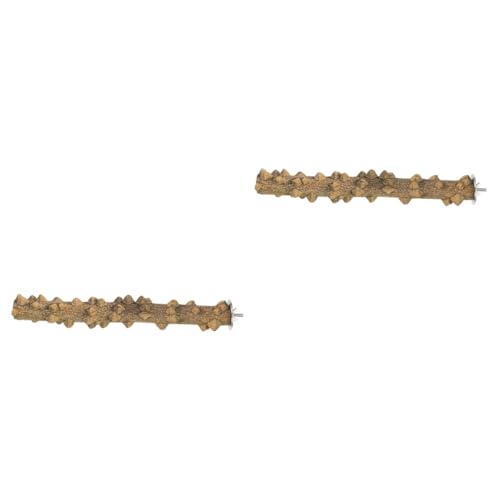 2St Papageienbarsch holzspielzeug holzspielsachen vogelzubehör vogelkäfig käfig Vogelständer vogelkäfige Parrot Toys Birdcage Vogel Stehen Papagei Papageien Zähne Papageien Bambus Happyyami von Happyyami