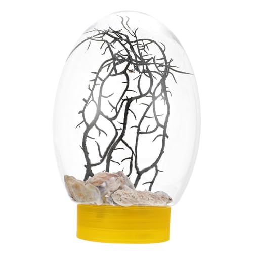 Happyyami Desktop Fisch Tank Mit Led Beleuchtung Einfache Dekoration Und Für Kleine Fische Für Wohnzimmer Und Schreibtisch von Happyyami