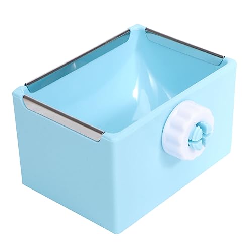 Happyyami Kaninchennapf Hängend Quadratisch Futterspender Für Tierkäfige Wasserbecher Mit Bolzenhalter Korrosionsbeständig Und Für Kaninchen Katzen Welpen Blau von Happyyami