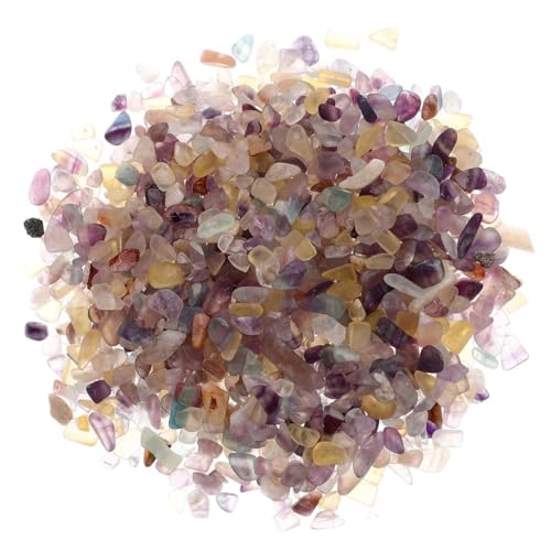 Happyyami Polierte Fluorit-kiessteine Natürliche Trommelkristallsplitter Dekorative Fluoritsplitter Für Heimdekoration Fisch Und Schildkrötenbecken Vasenfüller Pflanzendekor Packung von Happyyami