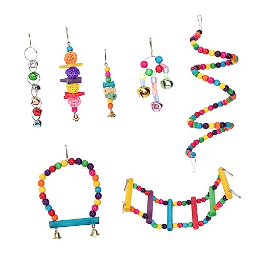 Happyyami Vogel Papagei Schaukel Spielzeug 7 Stücke Bunte Hängen Spielzeug Set Für Haustier Vogel Spaß Übung Happyyami Vogel Papagei Schaukel Spielzeug 7 Stücke Bunte Hängen Spielzeug Set Für Haustier Vogel Spaß Übung von Happyyami