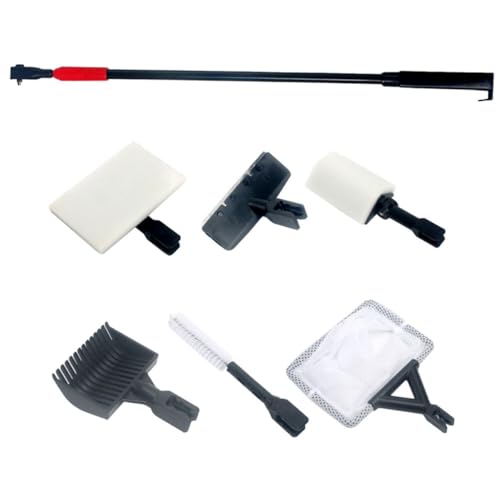 Happyyami 1 Satz Aquarium-Bürsten-Set Planke Netz Aquarienbedarf Vakuum Tank Aquarium scheibenreiniger reinigungsbürste Reinigungsmittel Aquarienbürste ABS-Kunststoff von Happyyami