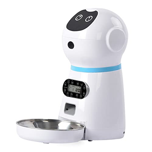 Happyyami 1 Satz Fütterungsroboter Futterautomat aufgezogenes Haustier pet Feeder pet Food Container katzenfutter Futterspender für Haustiere USB intelligenter Roboter Hündchen Fressnapf Abs von Happyyami